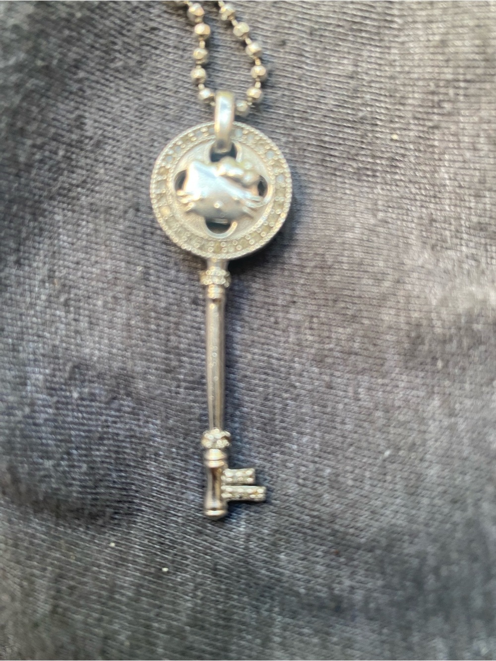 Kimora lee Simmons hello kitty key pendant sterling silver Simmons co